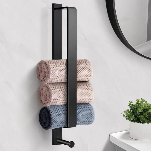 Towel rail black holder - rail,,