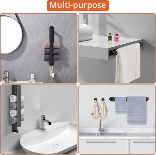 40cm black towel rail sus304 - rail,