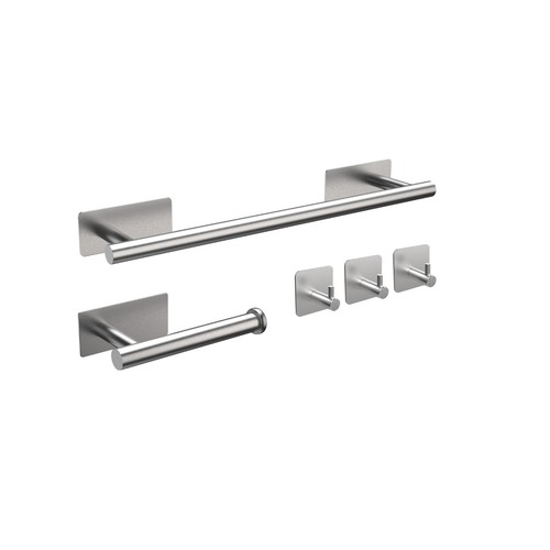 Stainless steel bathroom set - stainless,